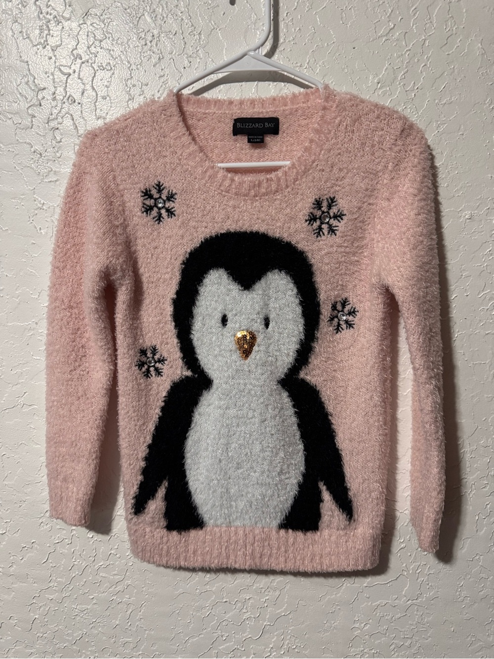 Blizzard Bay Girls Ugly Christmas Sweater Penguin